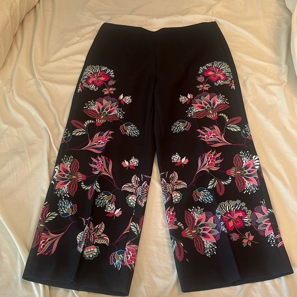 Mariella Rosati Italian size 48 xl business casual wide leg  dressy poly elaste - Picture 3 of 9